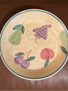 Frutta by Caleca Hand Painted 14” Pasta Serving Bowl